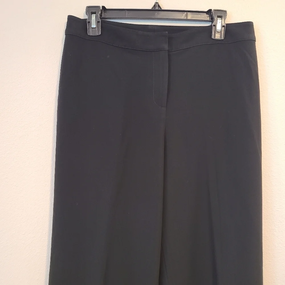 St John Caviar Diana Straight Leg Crepe Marocain Pants